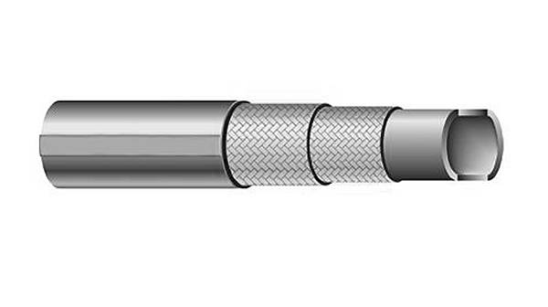 Hydraulic hose with double steel wire braid